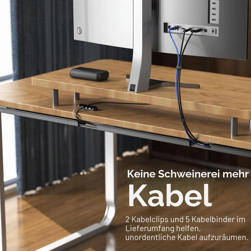 Delamu Kabelorganisation · Schwarz · 4 Pack