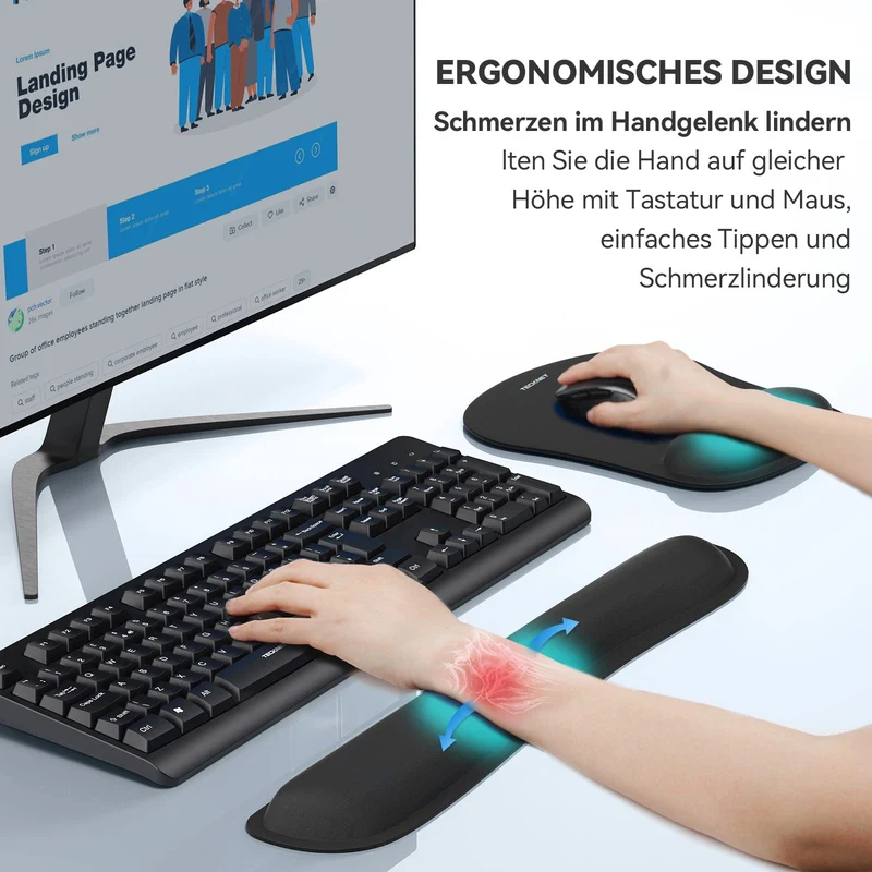 TECKNET Handgelenkauflage · Schwarz