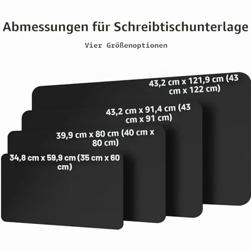 Aothia Schreibtischunterlage · 40 x 80 cm · Schwarz