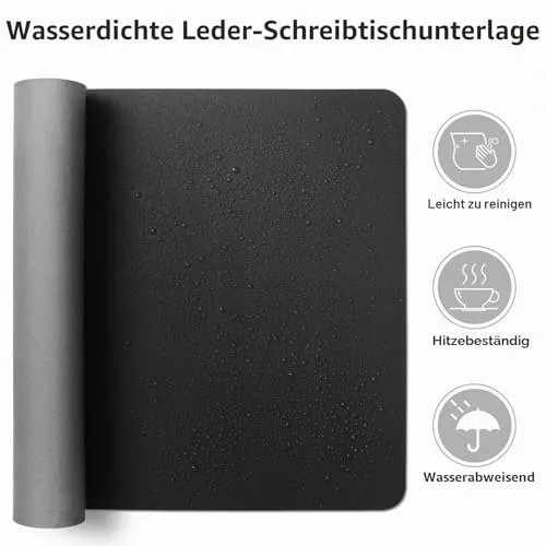 Aothia Schreibtischunterlage · 40 x 80 cm · Schwarz