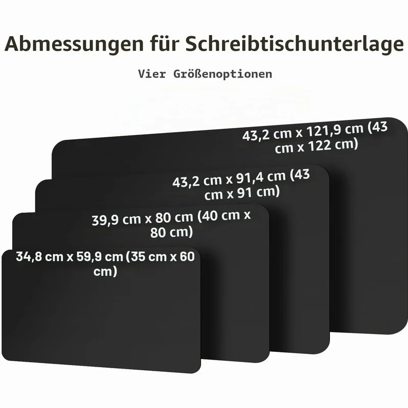 Aothia Schreibtischunterlage · 40 x 80 cm · Schwarz