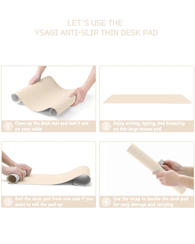 YSAGi Schreibtischunterlage · 80 x 40 cm · Beige
