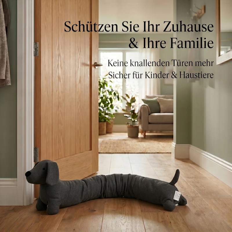 LIVMORE Türstopper mit Klemmschutz und Türschutz, Dunkelgrau
