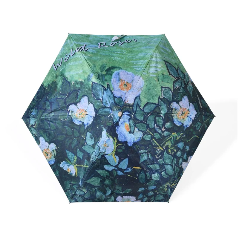 Sturmfester Poket-Regenschirm, leichtgewicht 261gr, mit UV-Schutz 91cm, Glasfaser rahmen, van Gogh