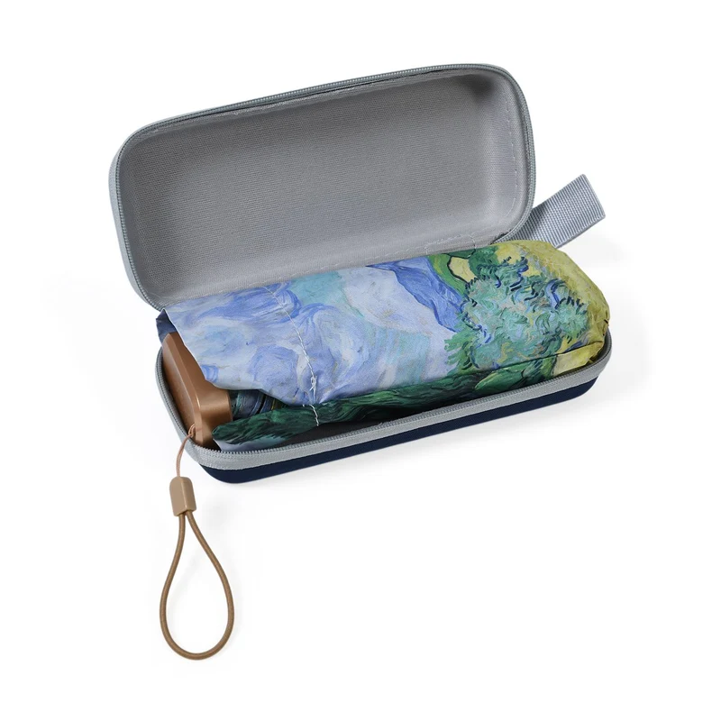 Sturmfester Poket-Regenschirm, leichtgewicht 261gr, mit UV-Schutz 91cm, Glasfaser rahmen, van Gogh