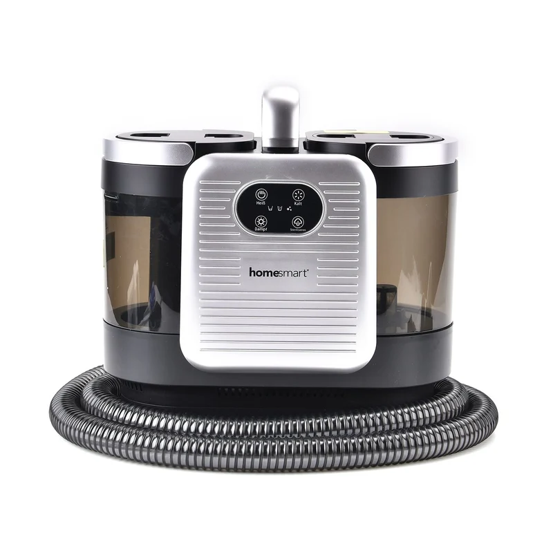 HOMESMART - Tragbarer Teppich- und Polsterreiniger mit starker Saugkraft, Selbstreinigung, 1,78 m Schlauch, 5 m Kabel - leise und effizient, Größe 400x260x320 mm, Farbe Grau