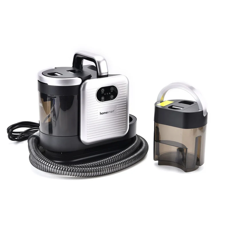 HOMESMART - Tragbarer Teppich- und Polsterreiniger mit starker Saugkraft, Selbstreinigung, 1,78 m Schlauch, 5 m Kabel - leise und effizient, Größe 400x260x320 mm, Farbe Grau